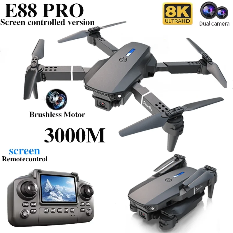 전문가용 E88 PRO 드론, 화면 탑재 8K HD 카 - Drone Kit Professional 리뷰 및 가격